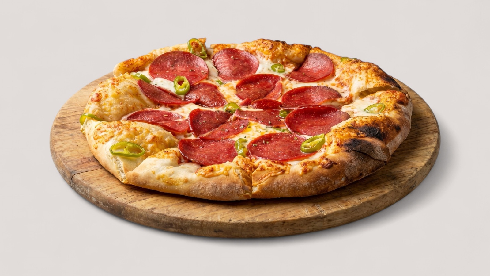 Enhanced pepperoni pizza output sample